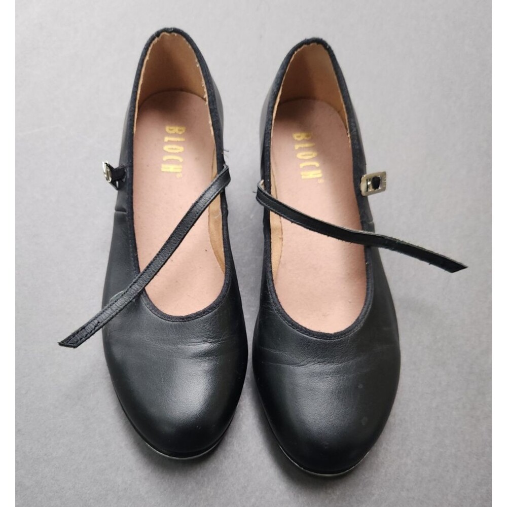 Bloch Techno Tap Shoes Black Leather Mary Jane Womens Size 10